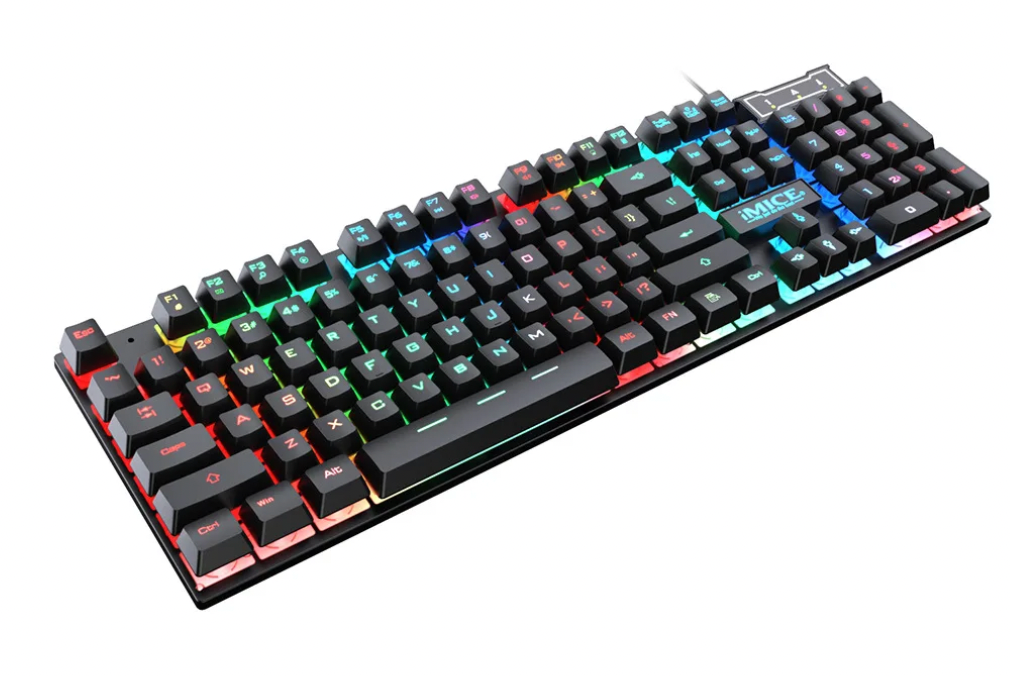 Teclado ergonómico gamer RGB