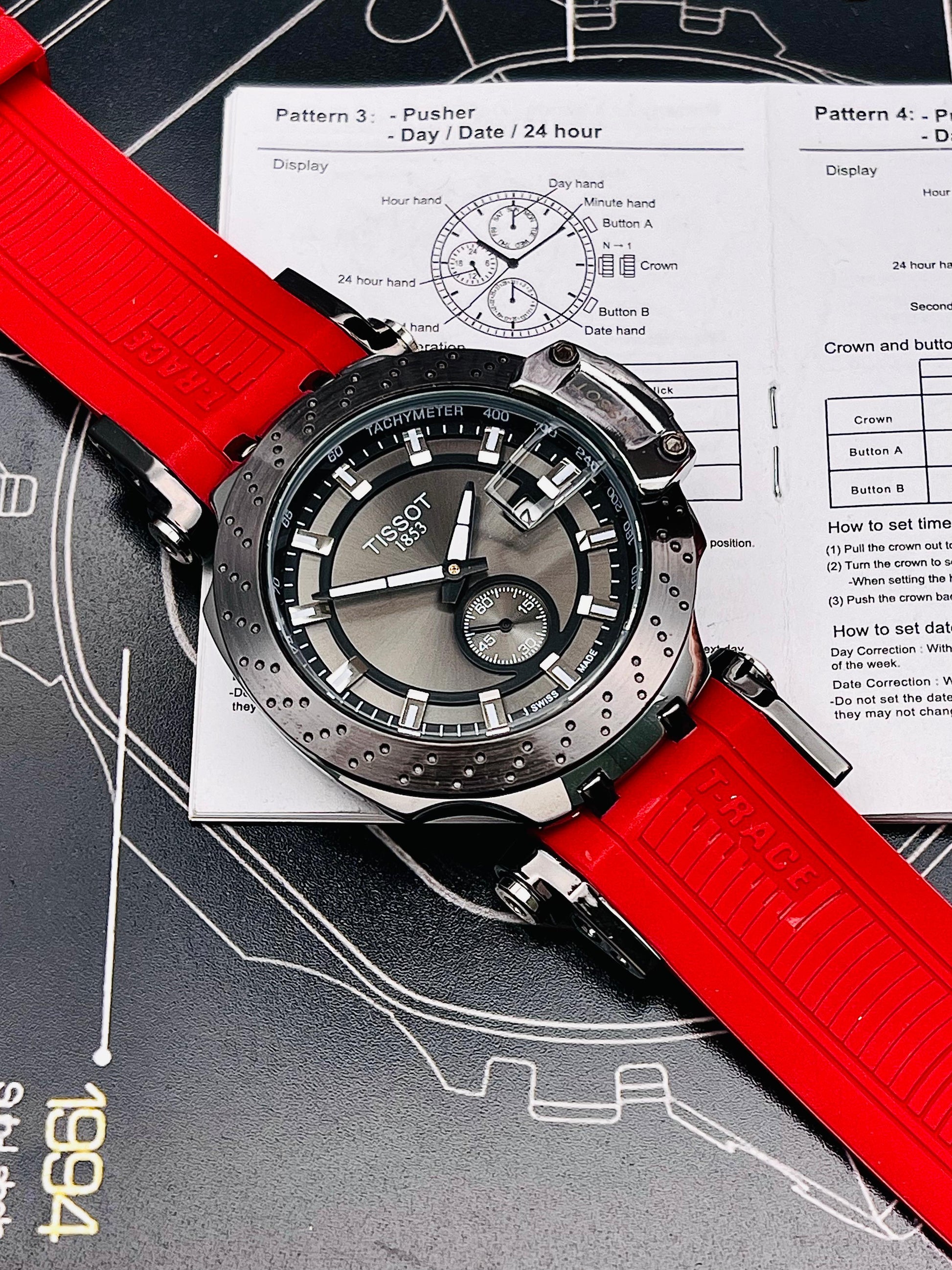 Reloj Metálico con Pulsera de Silicona