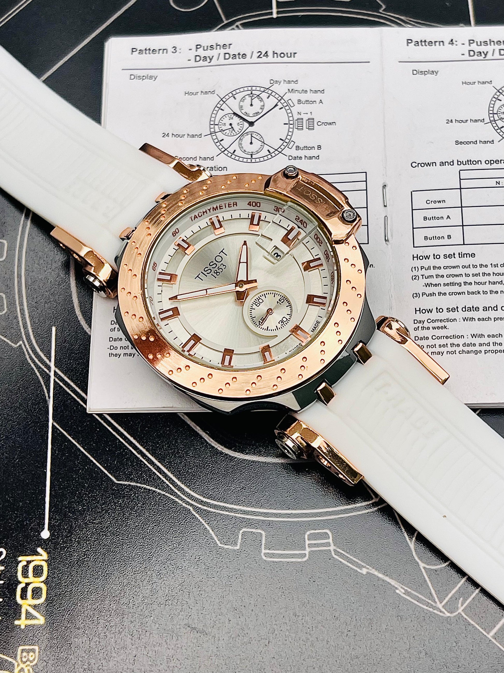 Reloj Metálico con Pulsera de Silicona