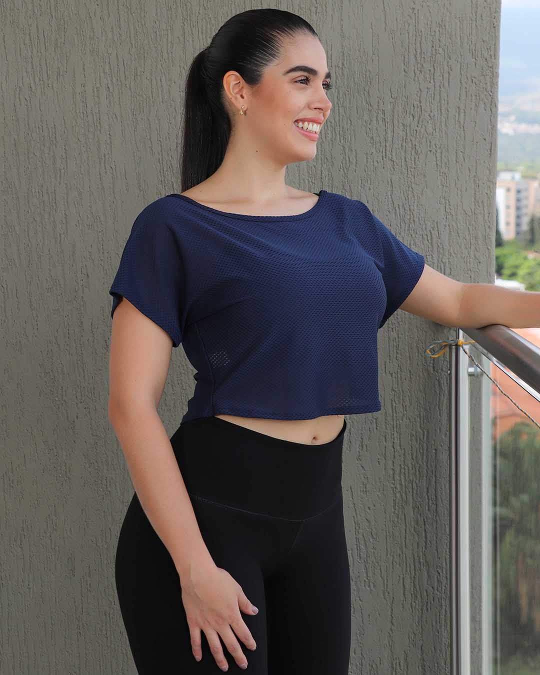 Blusa Hombro Bandeja en Tela Malla
